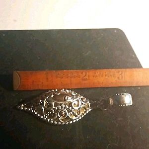 CAROLYN POLLACK 3" PENDANT IN 925, BRASS & COP